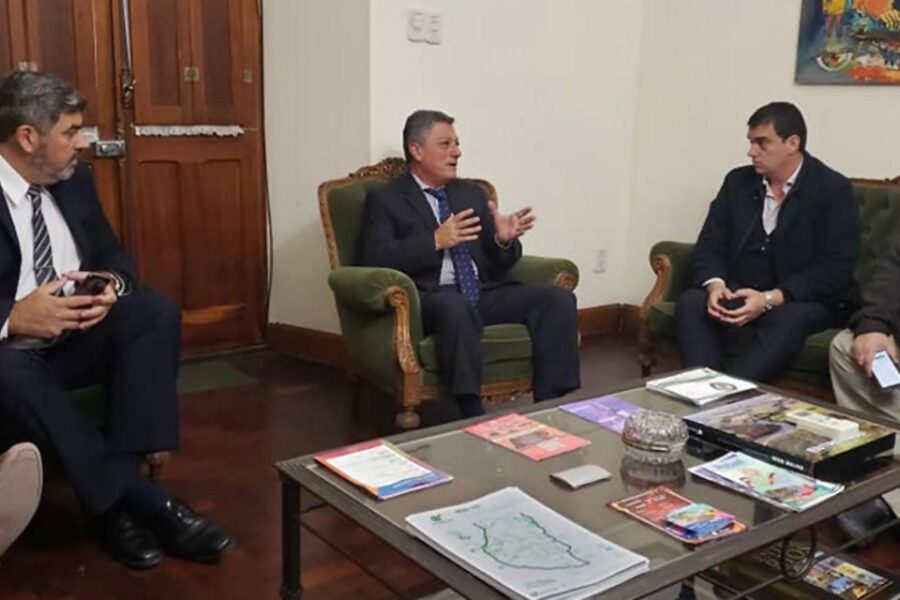 El titular del Banco Entre Ríos se reunió con el intendente de Nogoyá