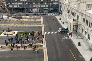 Protesta de gimnasios en Casa de Gobierno