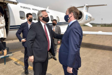 Alberto llegó a Paraná e inició sus actividades previstas