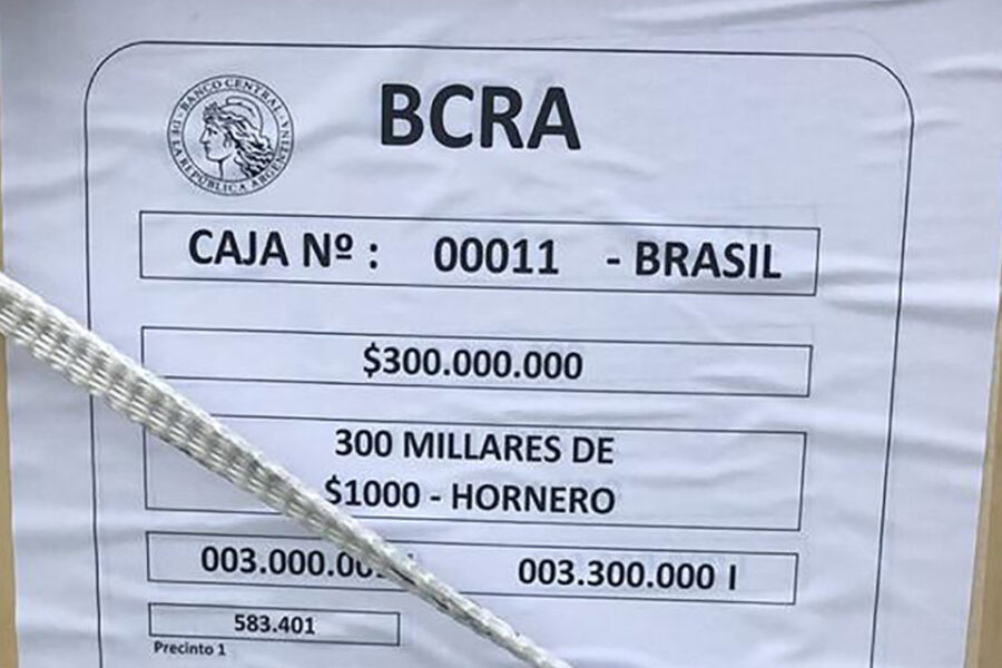 Llegan billetes de $1.000 desde Brasil por la demanda de fin de año
