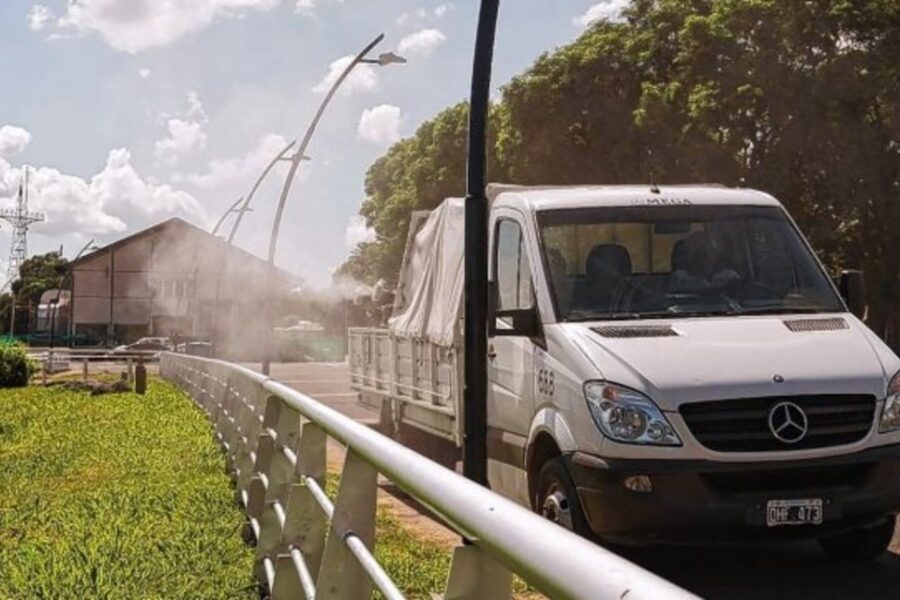 Fumigan la ciudad ante la ola de mosquitos