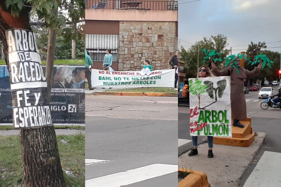 Manifestación ante el inminente ensanche de Racedo