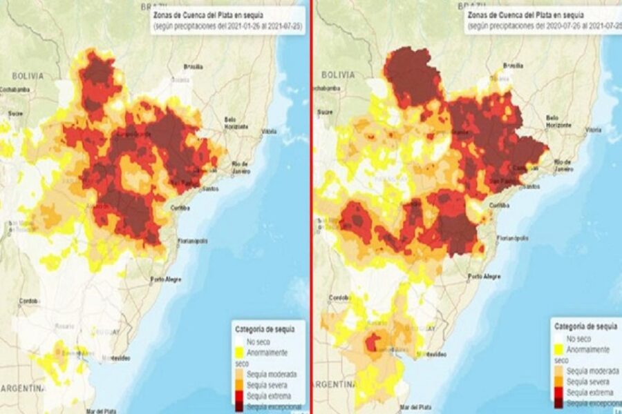 El 75% de la cuenca bajo una extrema sequía