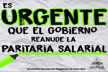 Agmer exige reabrir la paritaria