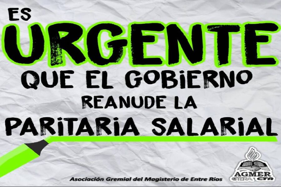 Agmer exige reabrir la paritaria