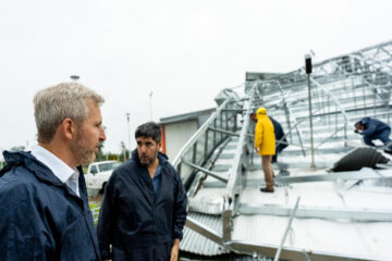 Frigerio y Fuertes en las zonas de Villaguay afectadas por el temporal