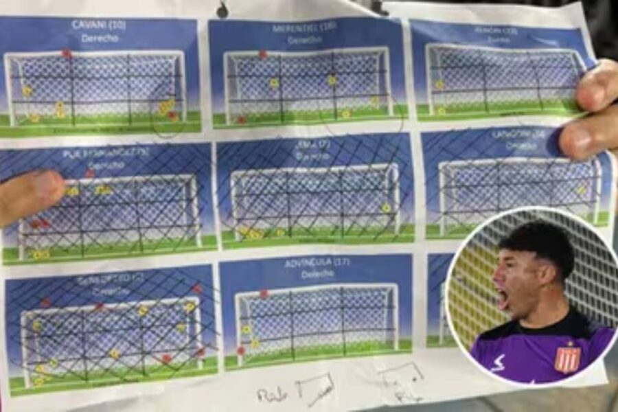 (Mención a Patronato) El arquero de Estudiantes mostró el papel secreto, clave en la definición contra Boca: el detalle en el penal de Figal