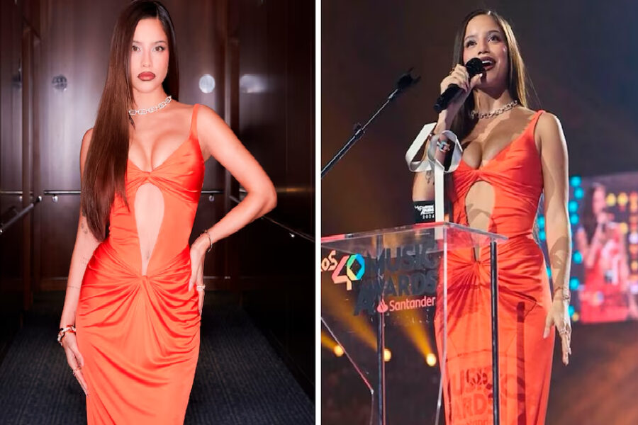 (Cantante entrerriana) Elegancia, estilo y protagonismo: el impactante look que eligió Emilia Mernes para Los 40 Music Awards