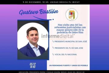 Desde sus redes, el PJ Entre Ríos muestra a Bastian como uno de los referentes con proyección