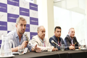 Karina Milei y Martín Menem encabezaron la presentación de La Libertad Avanza Entre Ríos