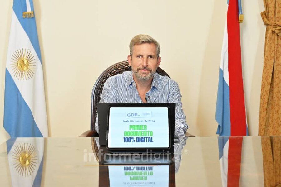 Frigerio firmó el primer expediente cien por ciento digital de Entre Ríos