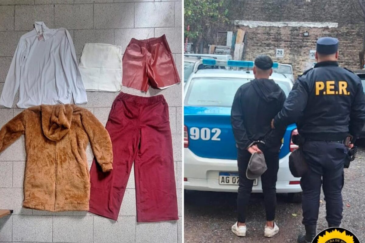 Recuperan ropa robada de un comercio en Paraná y arrestan a un sospechoso involucrado en el delito