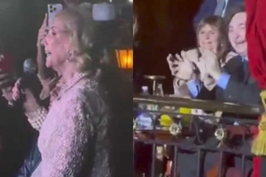 Mirtha Legrand y Javier Milei se encontraron en un desfile de Piazza y destacaron el lema libertario
