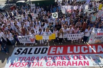 Trabajadores del Garrahan protestan en el Ministerio de Salud ante la crisis actual