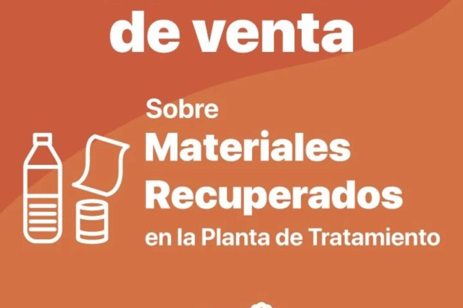 Concurso de venta de materiales recuperados en la planta de tratamiento