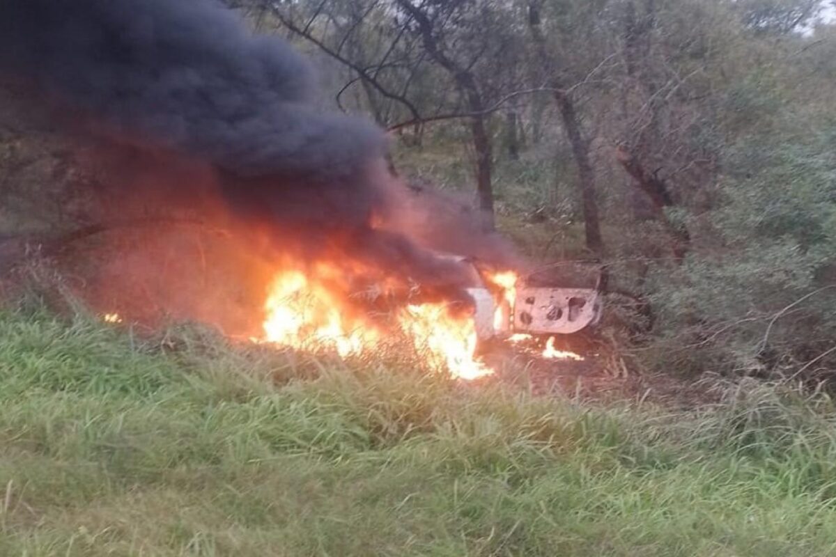 Fallecido en accidente en ruta 12 tras despiste e incendio de un auto