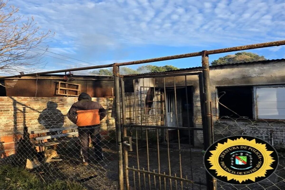 Mujer con quemaduras y daños en su hogar tras incendio en Basavilbaso