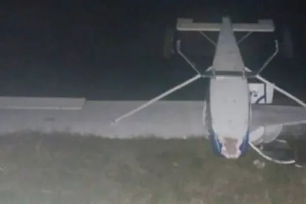 Avioneta se volcó en aeroclub, afortunadamente no se registraron heridos