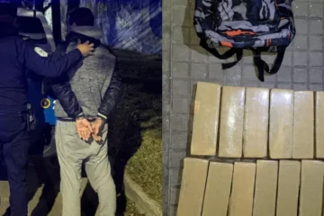 Detienen a pareja en Paraná con 13 ladrillos de marihuana en su poder