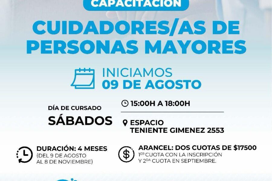 Capacitación para Cuidadores/as de Personas Mayores