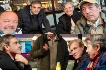 El álbum de fotos de Bahl y Michel con dirigentes en Concordia