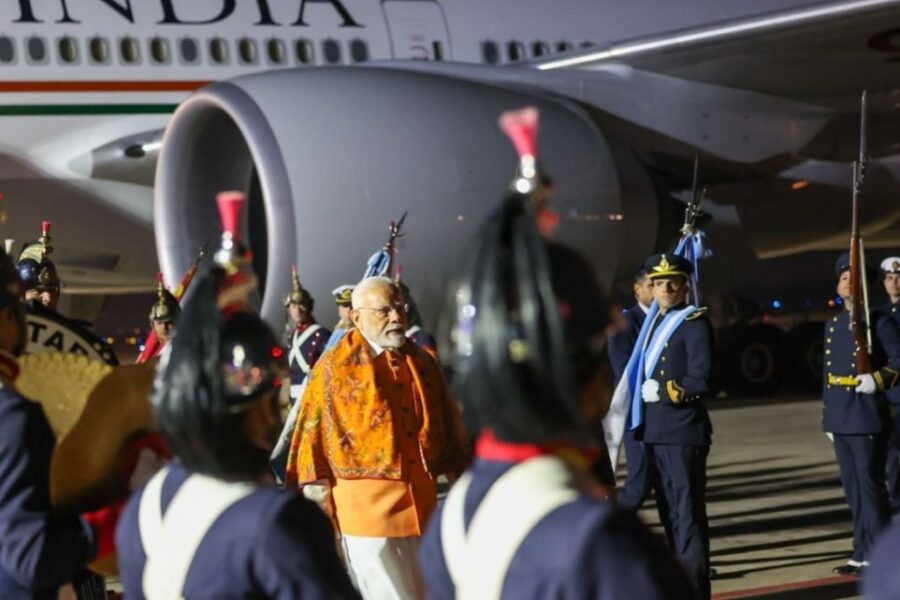 Narendra Modi se reúne con Javier Milei durante su visita oficial a Argentina como primer ministro de India