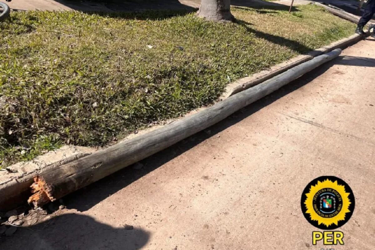 Incidente en Concordia: mujer en bicicleta es golpeada por un poste