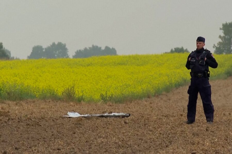 Primeras imágenes de los drones rusos derribados por Polonia en su espacio aéreo