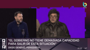 Diego Genoud: El reloj de arena del Gobierno se ha dado la vuelta y enfrenta una situación crítica sin soluciones.