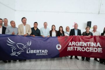 Frigerio se sumó a la campaña con foto y lema anti K