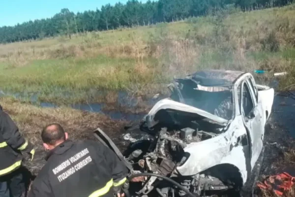 Tragedia vial en ruta nacional 12, Corrientes: choque frontal entre dos camionetas deja cuatro muertos y un herido grave