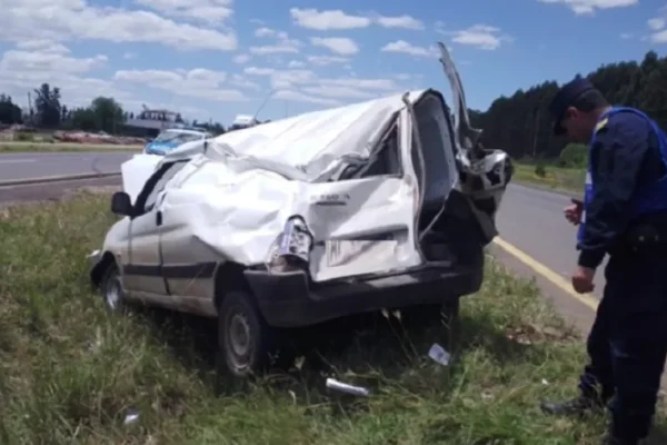 Internan a mujer tras violento siniestro en la ruta 14 en Colonia Yerúa, Concordia