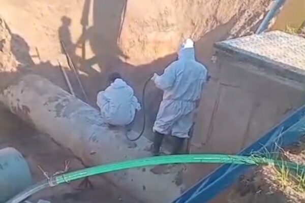 Video: Un error terminó con la explosión de un caño maestro de agua en Paraná