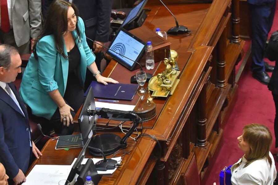 Senado: Victoria Villarruel toma distancia física de los libertarios