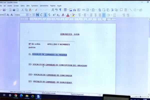 Se realizó el sorteo de conjueces: así quedaron conformadas las listas