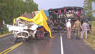 Choque en el Uruguay con un muerto de Entre Ríos