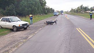 Motociclista fracturó su cráneo en un accidente