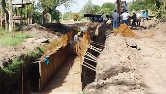 Dos ofertas para la obra de desagües pluviales en Viale