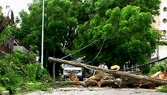 La tormenta causó destrozos y la muerte de una persona en accidente de tránsito