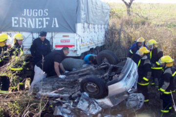 Fatal accidente: murieron dos jóvenes en Viale