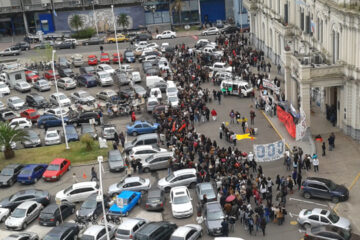 Agmer se movilizó frente a Casa de Gobierno