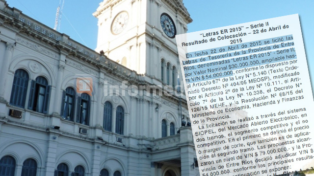 Entre Ríos colocó deuda por $54 millones