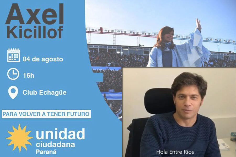 Kicillof oficializó en las redes su llegada a Paraná