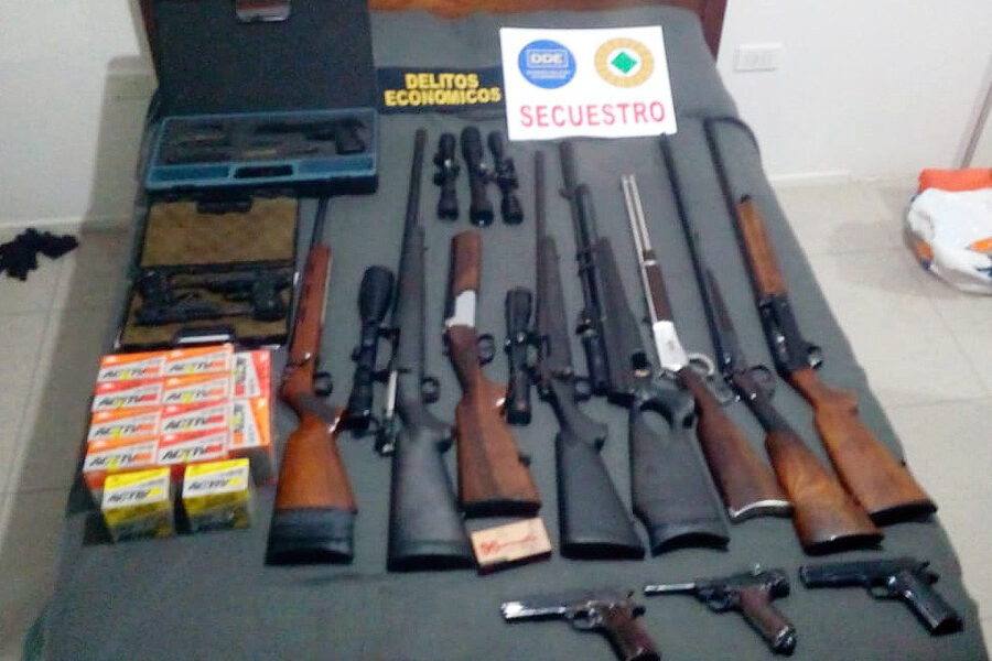 Encontraron un arsenal en la casa de hijo de Montiel