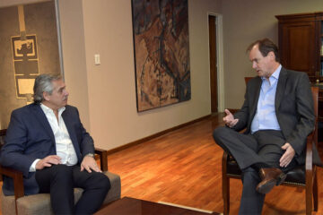 Al final Alberto Fernandez también aduló a Bordet