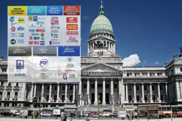 Cinco candidatos a presidente pegan boletas con legisladores en Entre Ríos