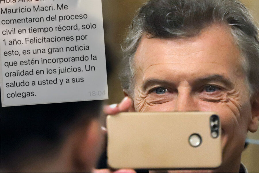 El Whatsapp de Macri con elogios para la Justicia entrerriana