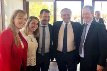 Bordet, Stratta y Kueider de campaña con Alberto en Mendoza