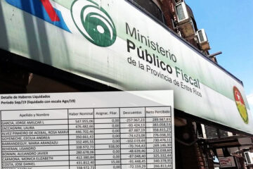 Datos oficiales: cuánto cobran los fiscales en Entre Ríos