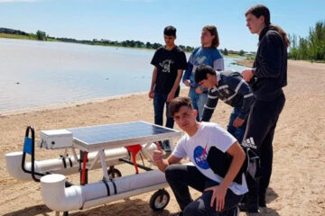 Estudiantes de Entre Ríos crearon un dron para medir la contaminación del agua